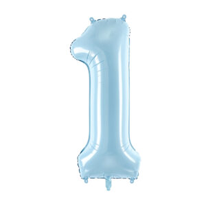 Extra veliki folija balon broj 1 - 86cm punjen helijumom – rođendanska dekoracija plava