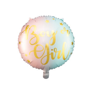 Okrugli folija balon punjen helijumom - Gender - Boy or Girl