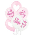 Okrugli latex balon punjen helijumom - Oh baby - 1 komad