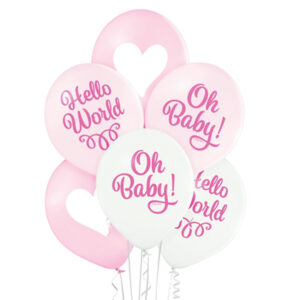 Okrugli latex balon punjen helijumom - Oh baby - 1 komad