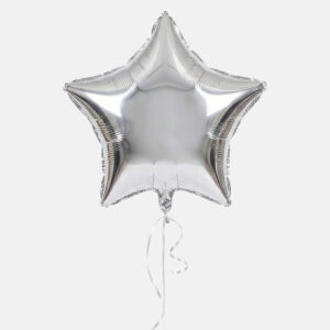 Sivi folija balon punjen helijumom - zvijezda
