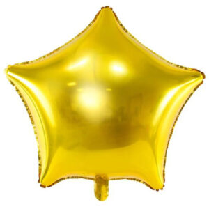 Zlatni folija balon punjen helijumom - zvijezda